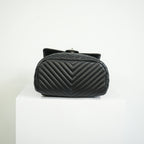 Chanel Black Chevron Lambskin Backpack