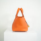 Hermes Picotin Lock 22 Orange Clemence Leather Bag w dust bag