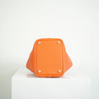 Hermes Picotin Lock 22 Orange Clemence Leather Bag w dust bag