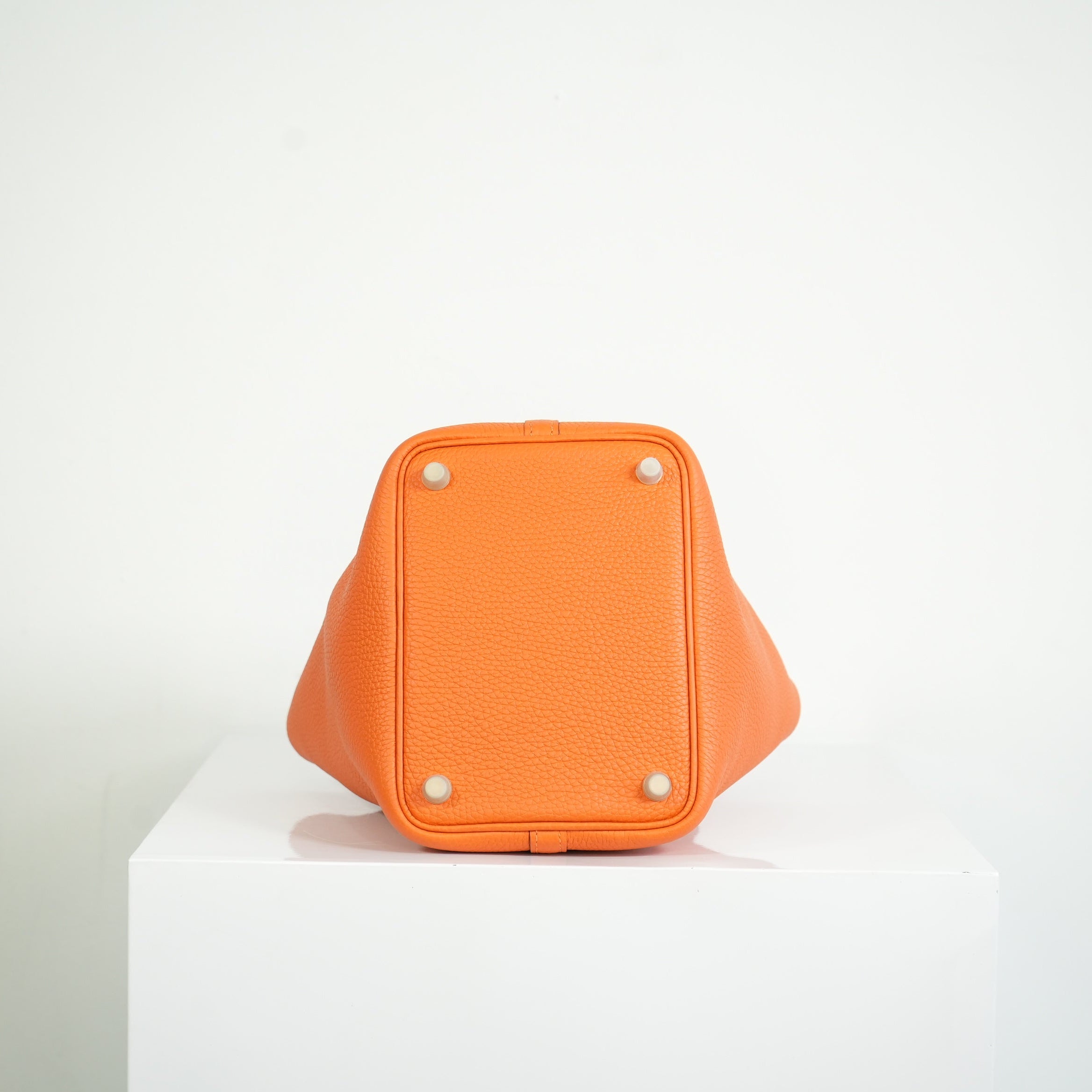 Hermes Picotin Lock 22 Orange Clemence Leather Bag w dust bag