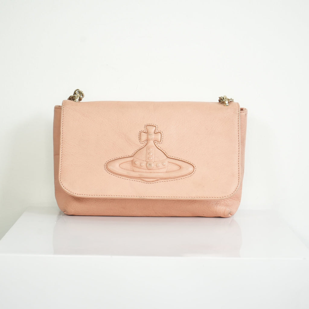 Vivienne Westwood Chelsea Blush Pink Leather Shoulder Bag