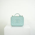 Chanel CC Filigree Light Blue Caviar Quilted Leather Vanity Case