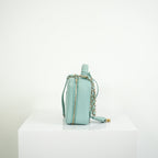 Chanel CC Filigree Light Blue Caviar Quilted Leather Vanity Case