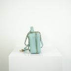 Chanel CC Filigree Light Blue Caviar Quilted Leather Vanity Case
