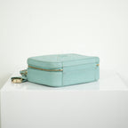 Chanel CC Filigree Light Blue Caviar Quilted Leather Vanity Case