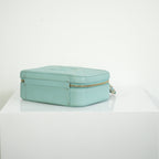 Chanel CC Filigree Light Blue Caviar Quilted Leather Vanity Case