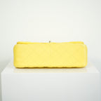 Chanel Yellow Lambskin Jumbo Double Flap Bag Full Set