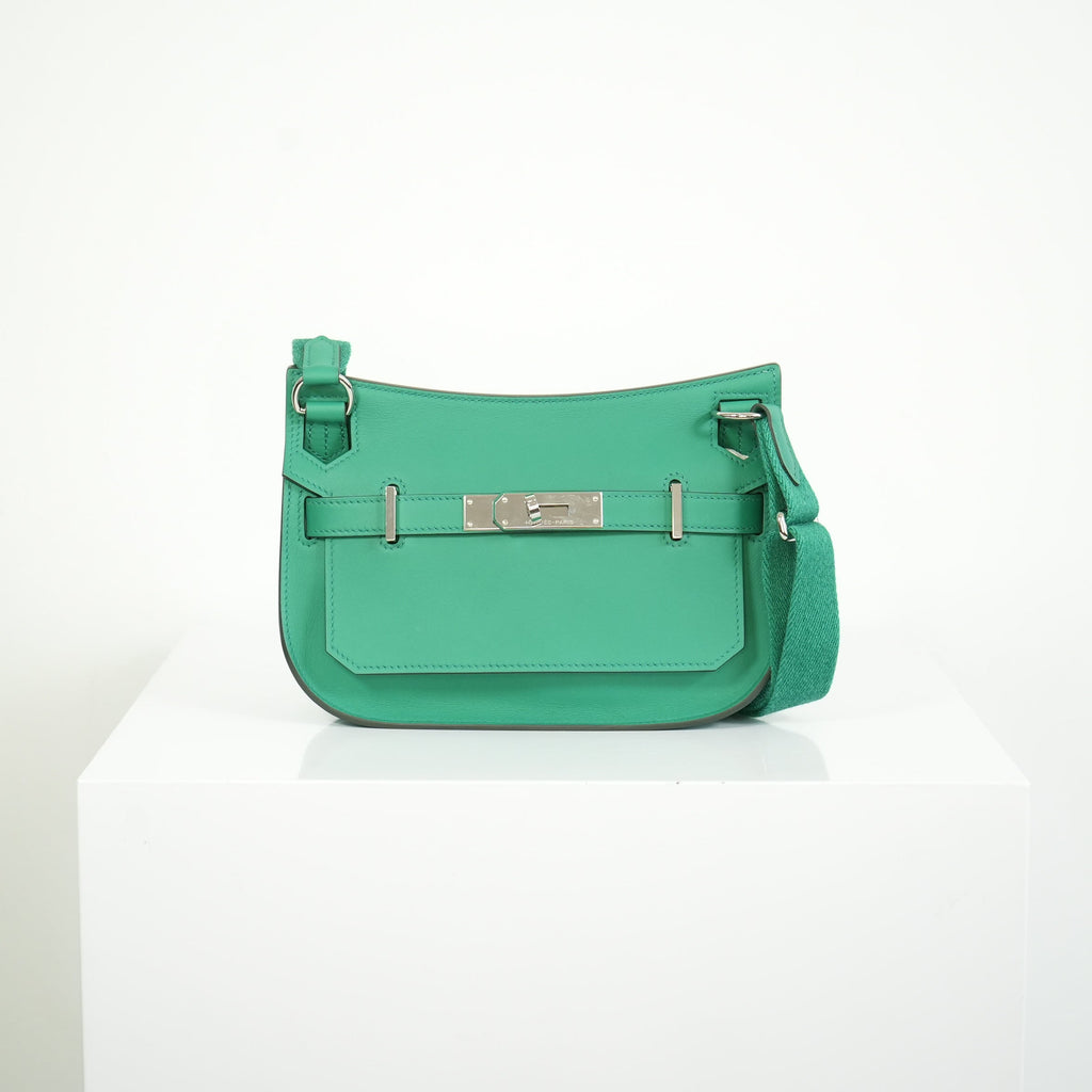 Hermes Mini Jypsiere Vibrant Green Palladium Harware w/ dust bag