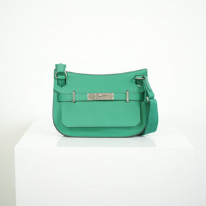 Hermes Mini Jypsiere Vibrant Green Palladium Harware w/ dust bag