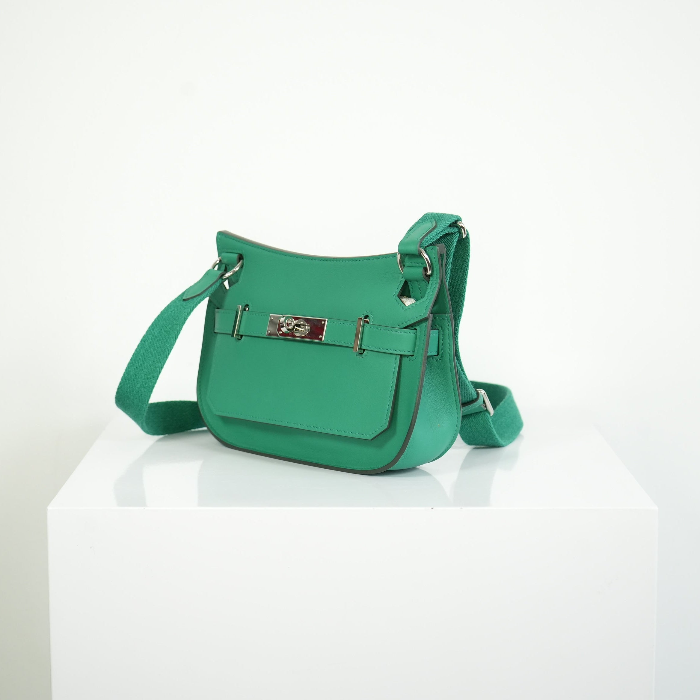 Hermes Mini Jypsiere Vibrant Green Palladium Harware w/ dust bag