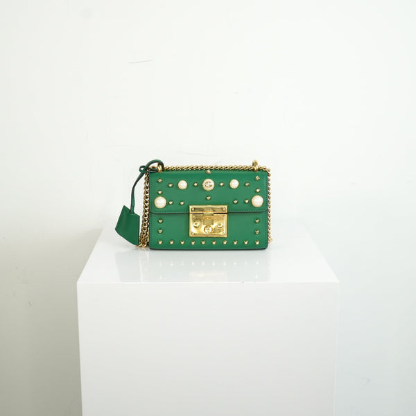 Gucci Emerald Green Small Padlock Shoulder Bag