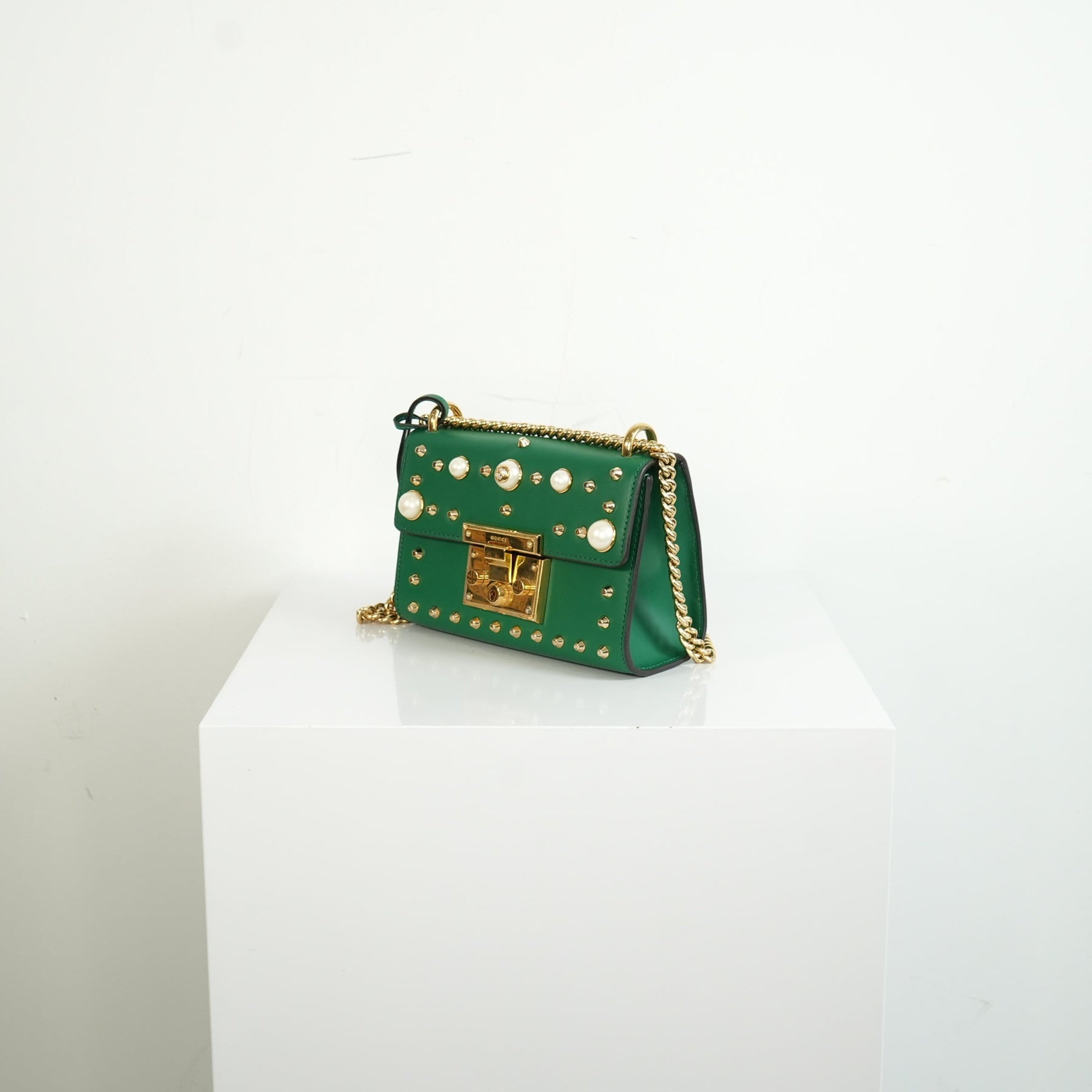 Gucci Emerald Green Small Padlock Shoulder Bag