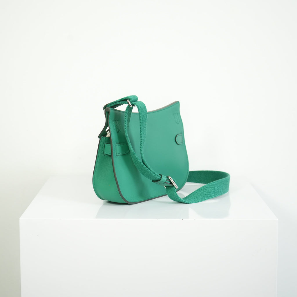 Hermes Mini Jypsiere Vibrant Green Palladium Harware w/ dust bag