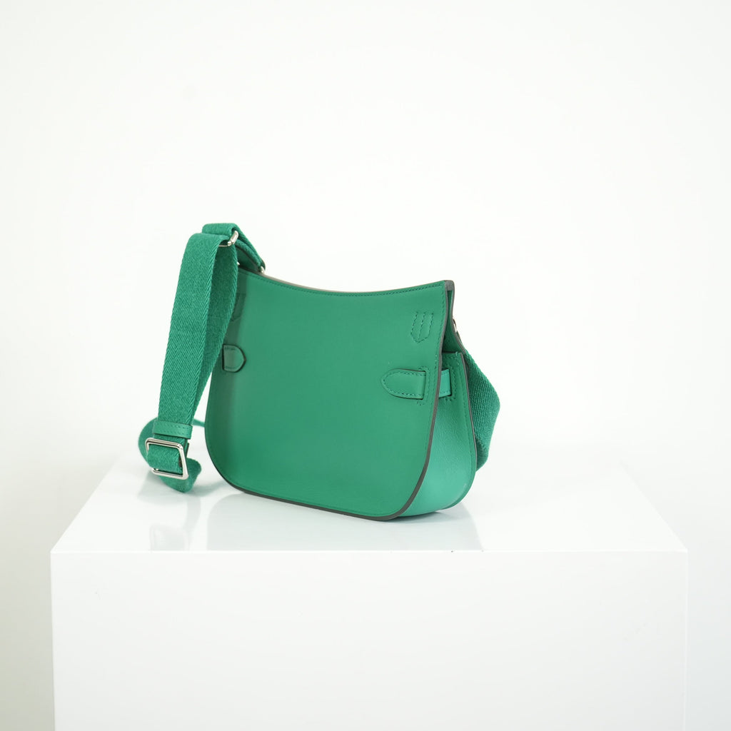Hermes Mini Jypsiere Vibrant Green Palladium Harware w/ dust bag