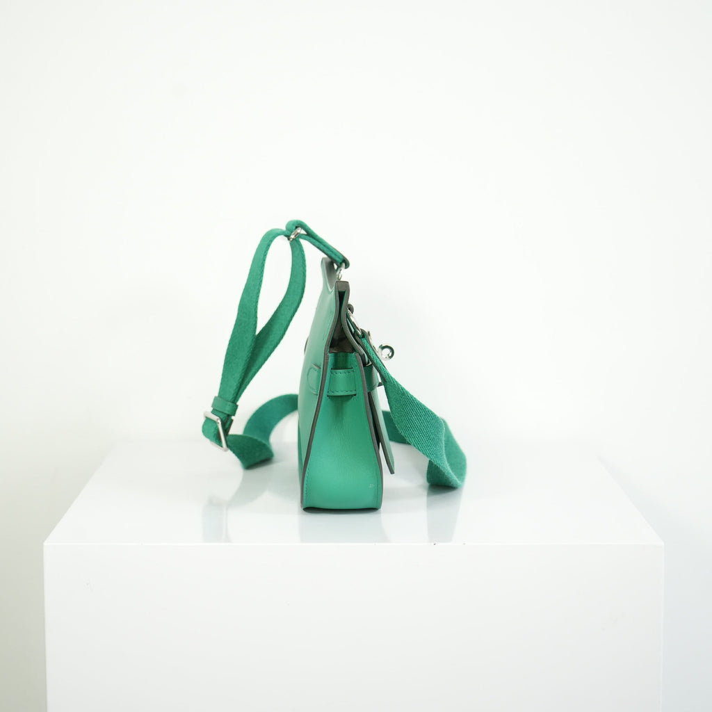 Hermes Mini Jypsiere Vibrant Green Palladium Harware w/ dust bag