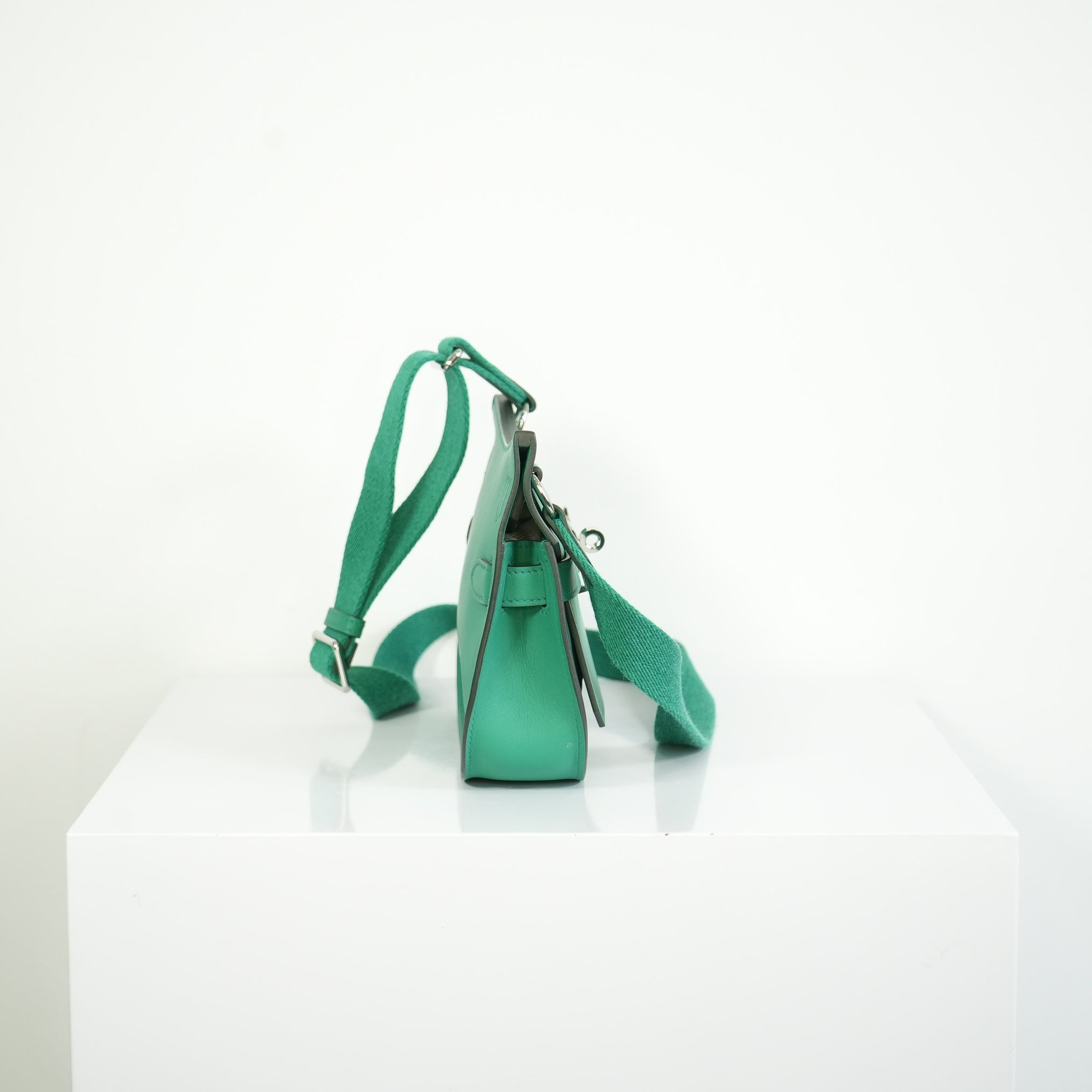 Hermes Mini Jypsiere Vibrant Green Palladium Harware w/ dust bag