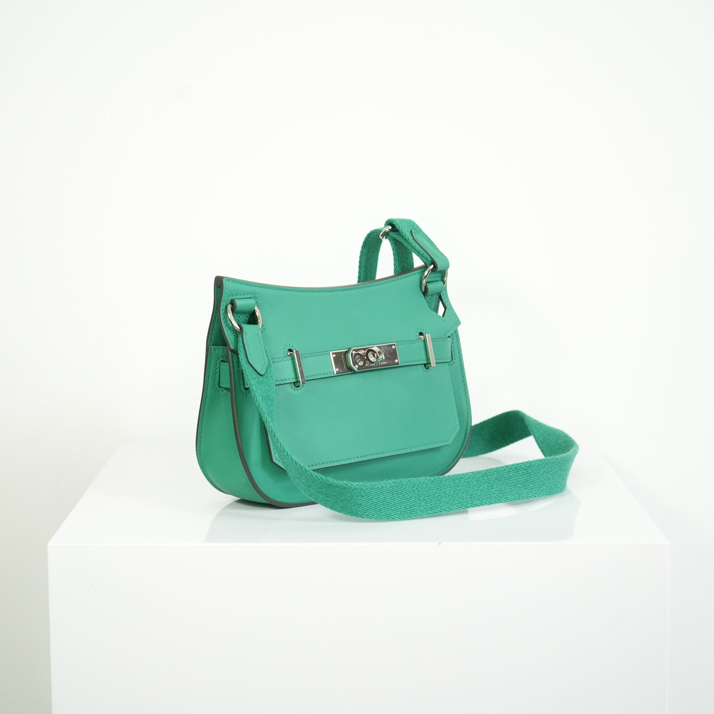 Hermes Mini Jypsiere Vibrant Green Palladium Harware w/ dust bag