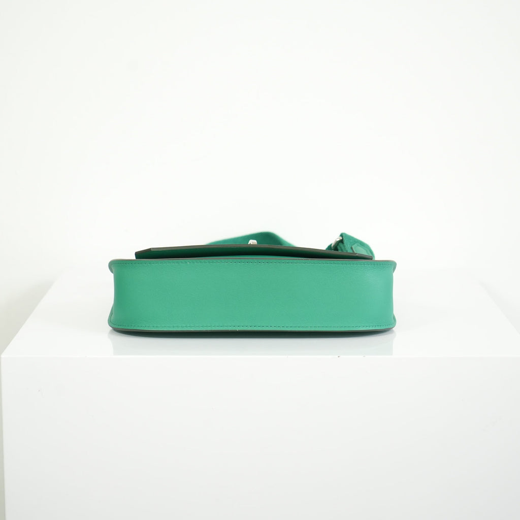 Hermes Mini Jypsiere Vibrant Green Palladium Harware w/ dust bag