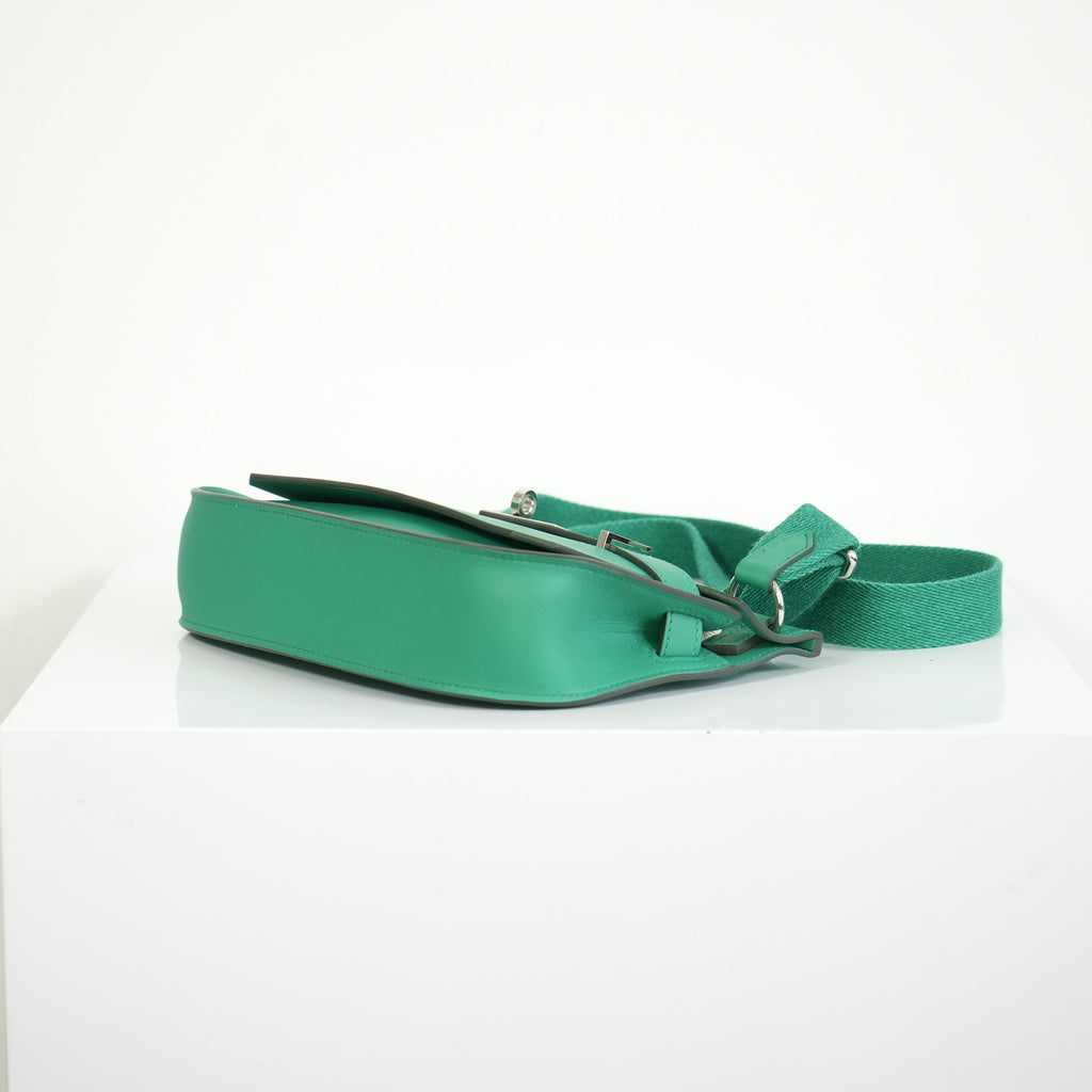 Hermes Mini Jypsiere Vibrant Green Palladium Harware w/ dust bag