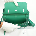Hermes Mini Jypsiere Vibrant Green Palladium Harware w/ dust bag