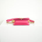 Chanel Small Pink Lambskin Boy Bag