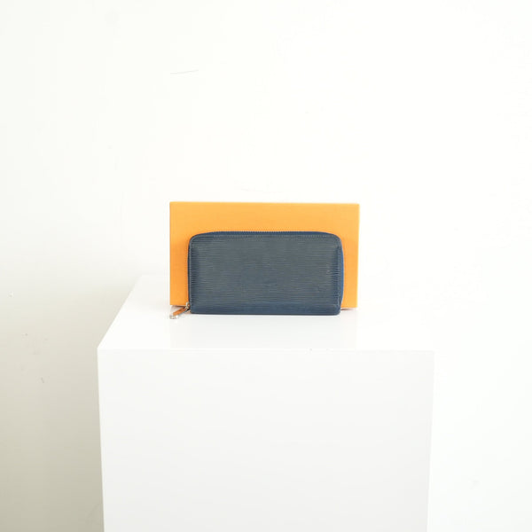 Louis Vuitton Navy Epi Zip Wallet