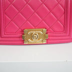 Chanel Small Pink Lambskin Boy Bag