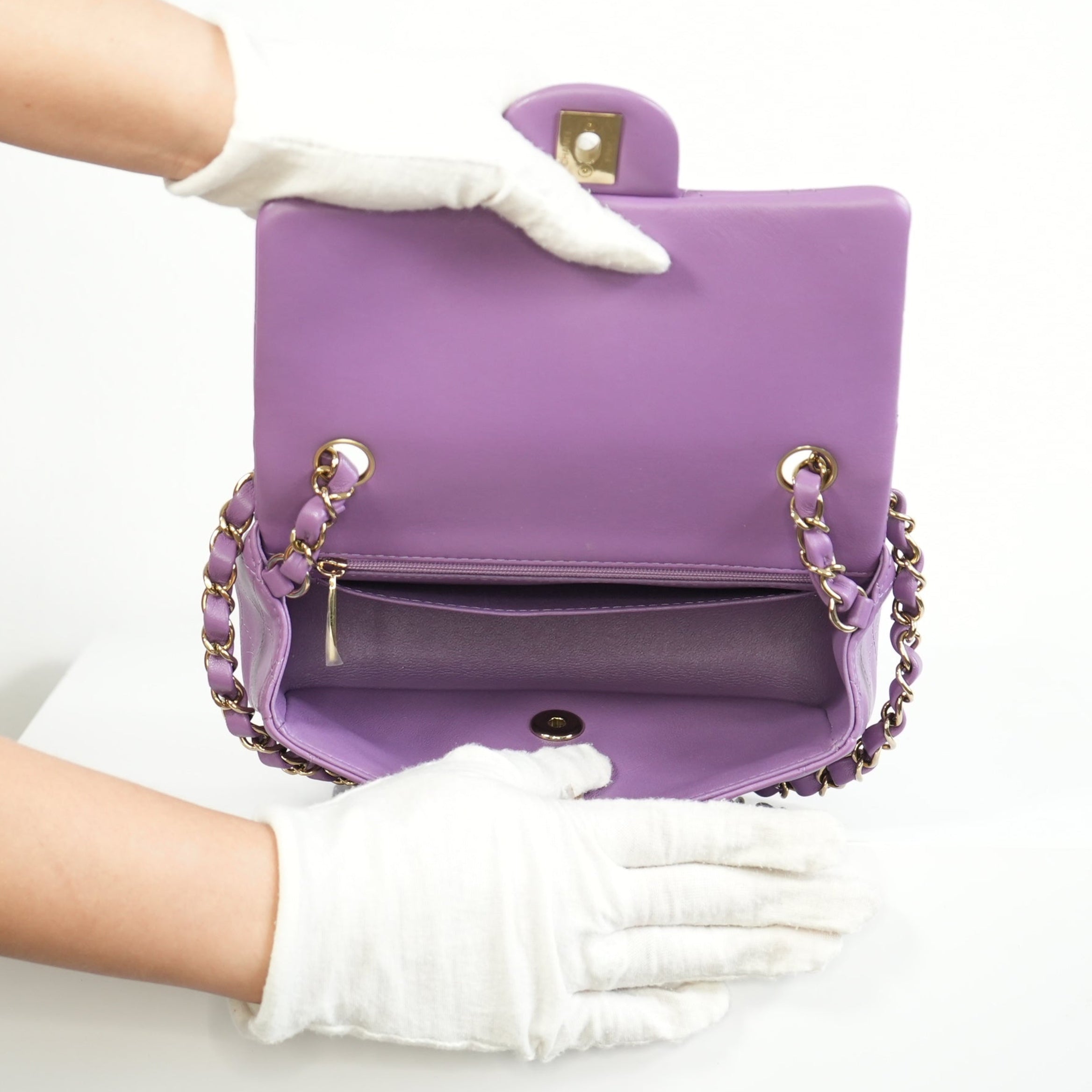 Chanel Purple Mini Flap Bag