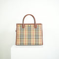 Burberry Tile Vintage Check Small Top Handle Tote