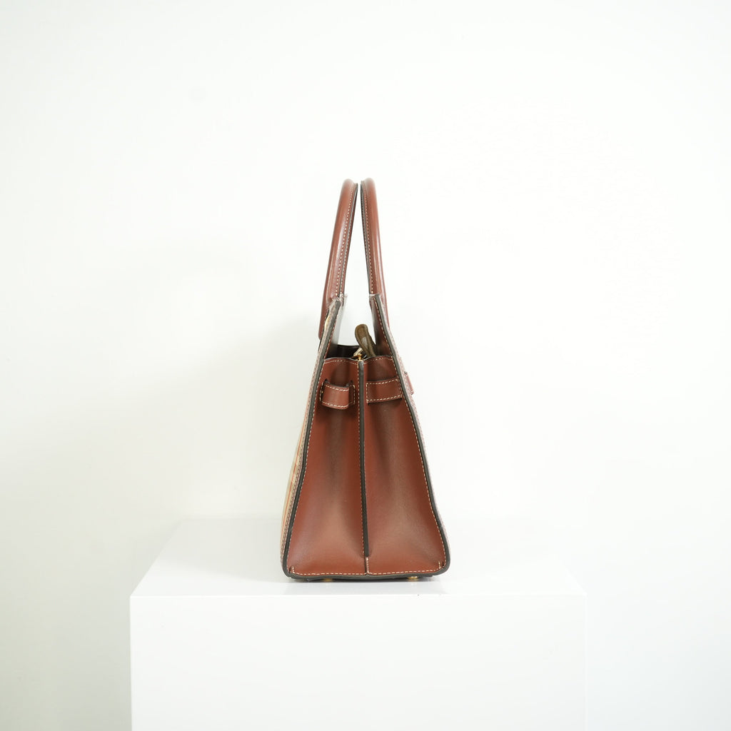 Burberry Tile Vintage Check Small Top Handle Tote