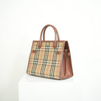 Burberry Tile Vintage Check Small Top Handle Tote