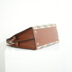 Burberry Tile Vintage Check Small Top Handle Tote