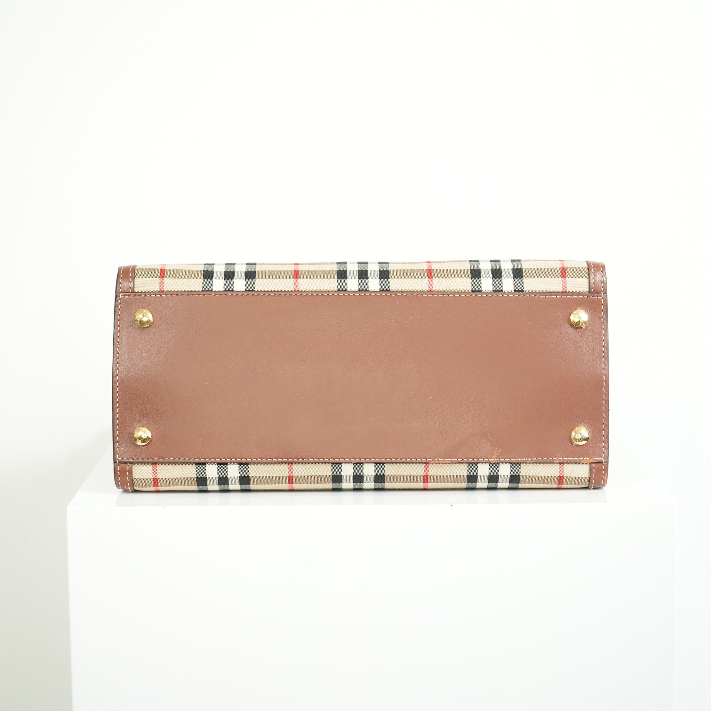 Burberry Tile Vintage Check Small Top Handle Tote
