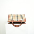 Burberry Tile Vintage Check Small Top Handle Tote
