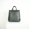 Bottega Veneta Intrecciato Black and Grey Leather Tote Bag