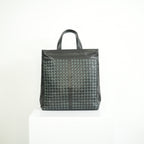 Bottega Veneta Intrecciato Black and Grey Leather Tote Bag