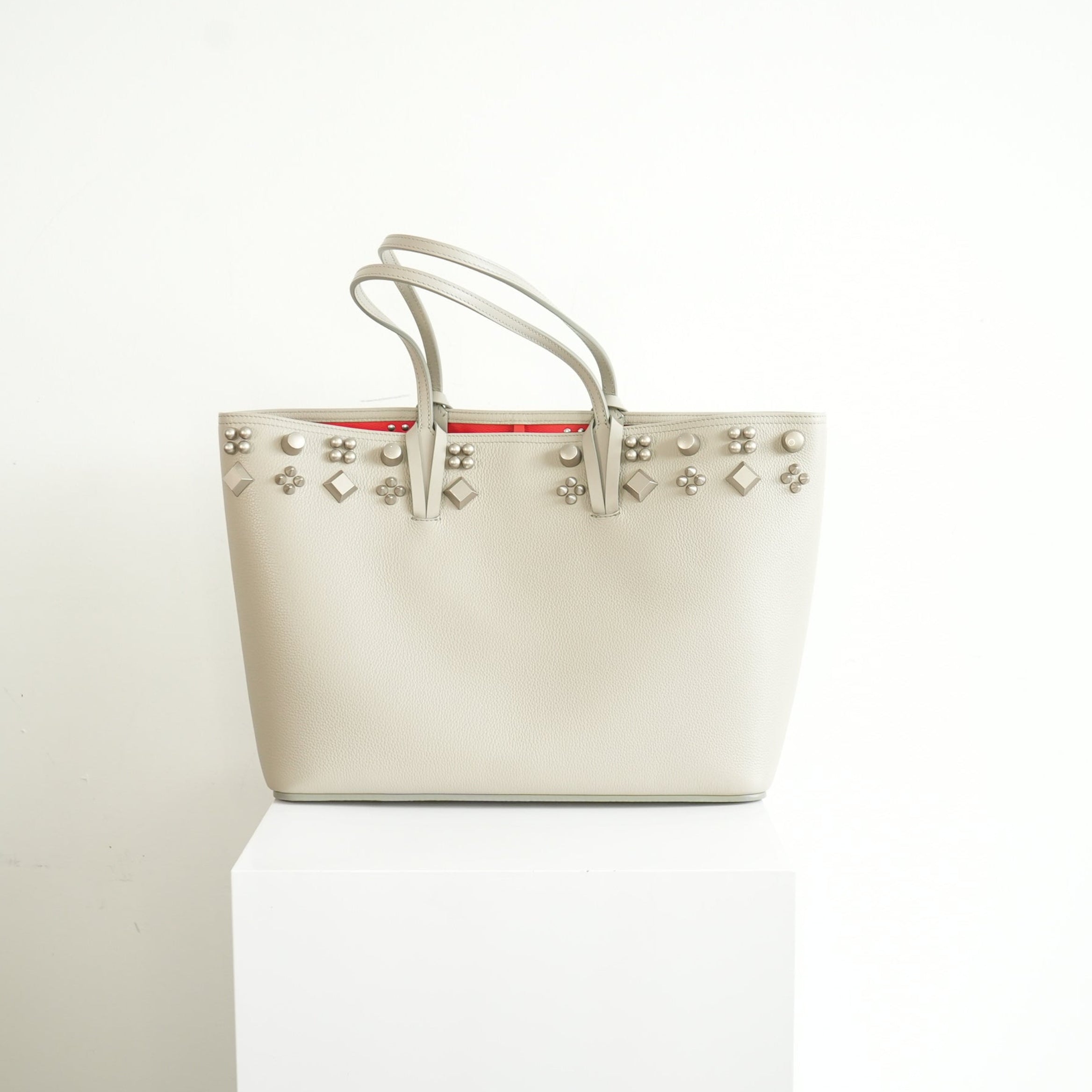 Christian Louboutin Cabata Spike Leather Tote Bag