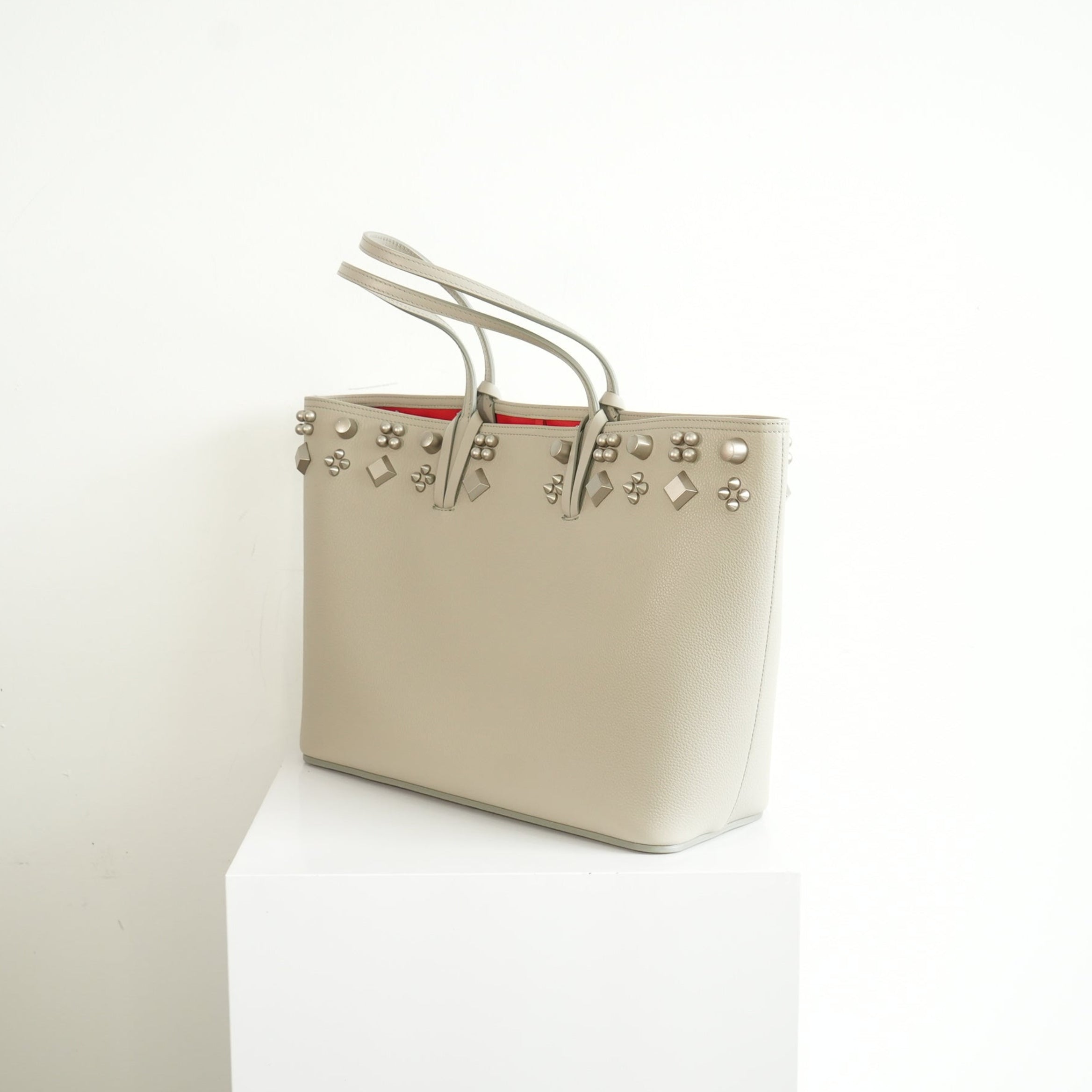 Christian Louboutin Cabata Spike Leather Tote Bag