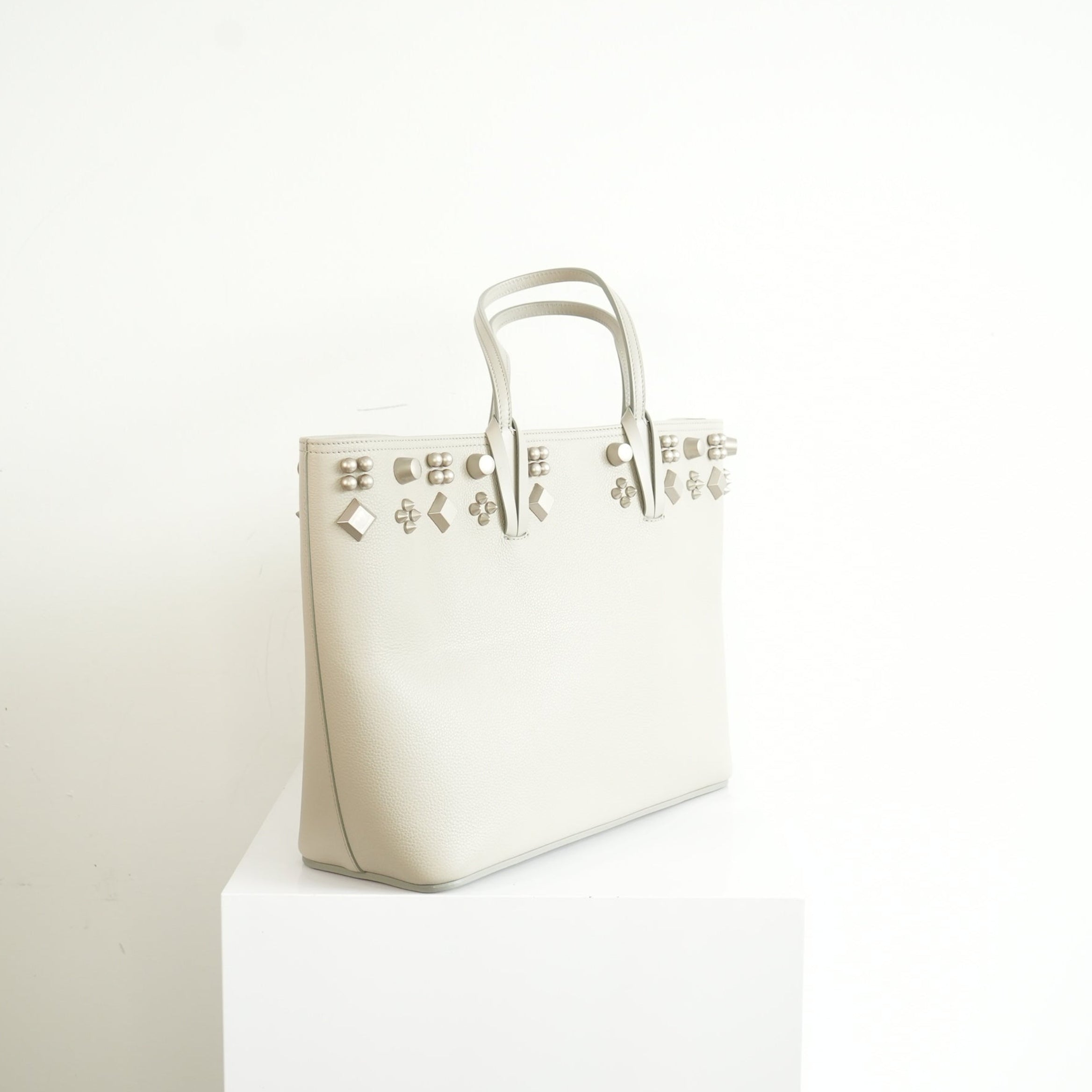 Christian Louboutin Cabata Spike Leather Tote Bag