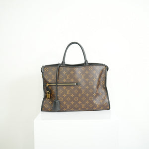 Louis Vuitton Popincourt MM Monogram Bag w/ Gold Padlock full set