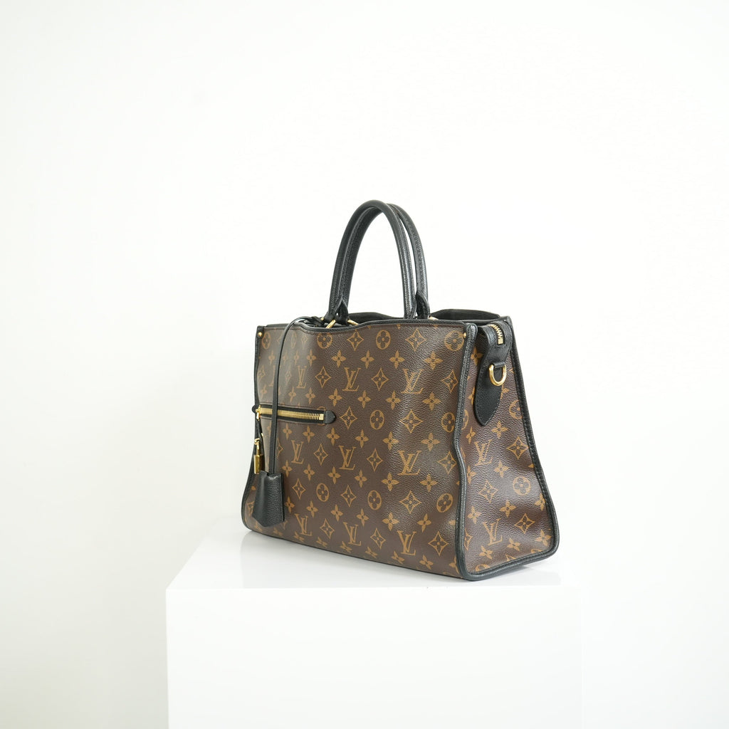 Louis Vuitton Popincourt MM Monogram Bag w/ Gold Padlock full set