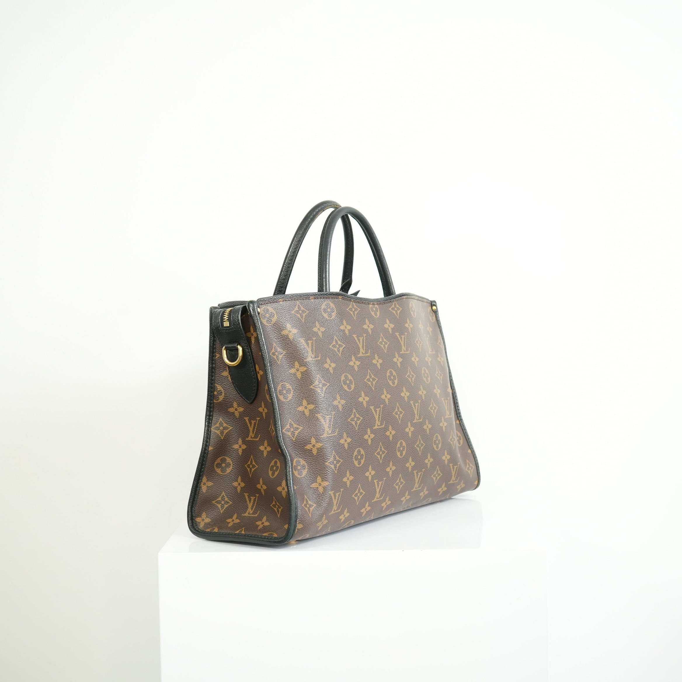 Louis Vuitton Popincourt MM Monogram Bag w/ Gold Padlock full set