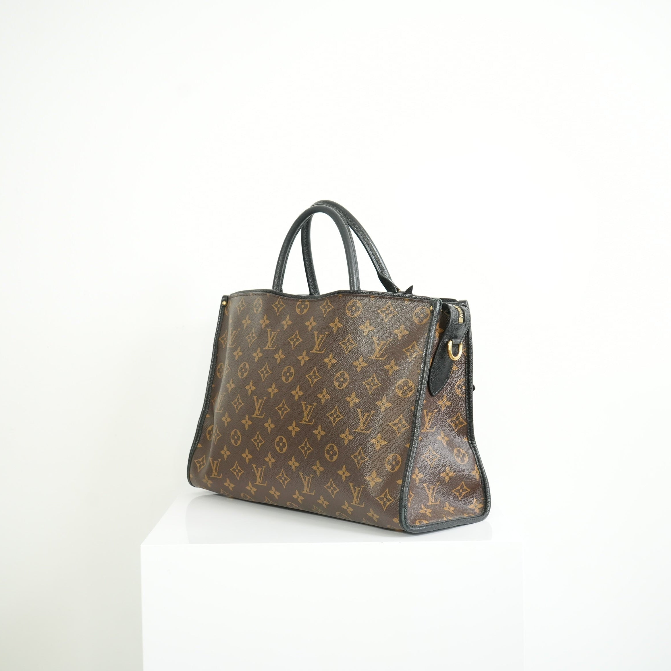 Louis Vuitton Popincourt MM Monogram Bag w/ Gold Padlock full set