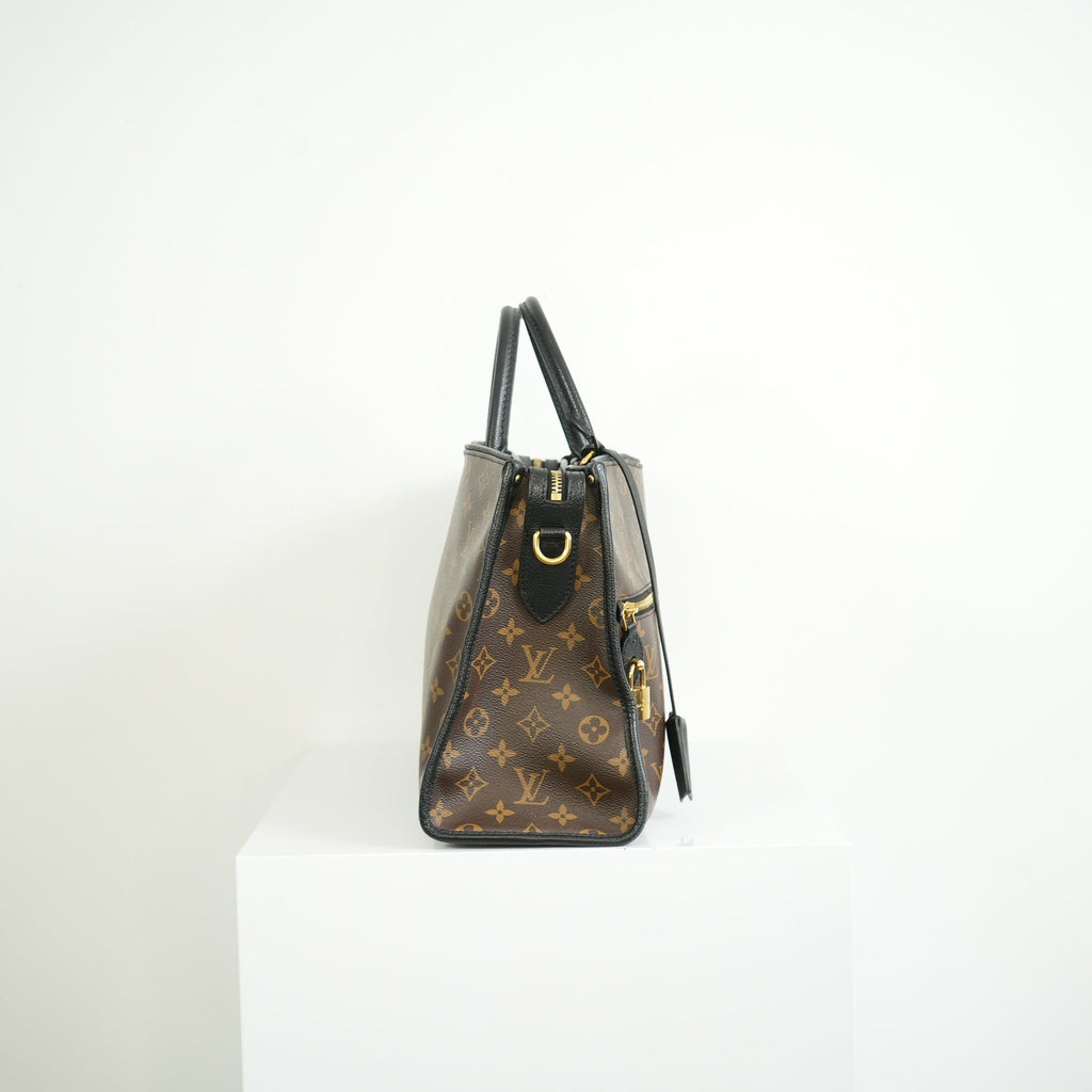Louis Vuitton Popincourt MM Monogram Bag w/ Gold Padlock full set