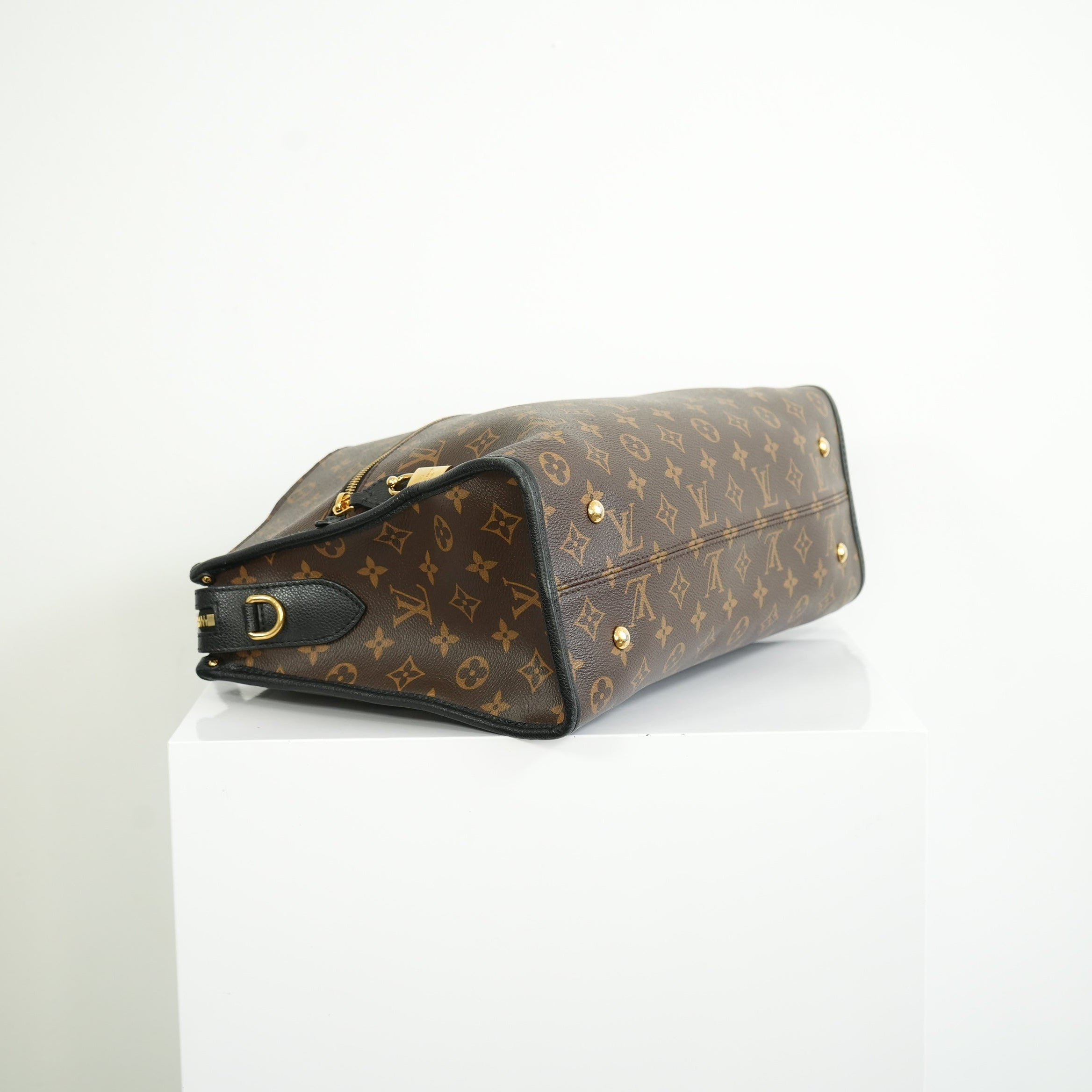 Louis Vuitton Popincourt MM Monogram Bag w/ Gold Padlock full set