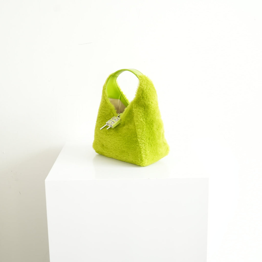 Givenchy Citrus Green Shearling Mini G-Hobo Bag