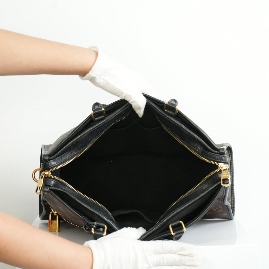 Louis Vuitton Popincourt MM Monogram Bag w/ Gold Padlock full set