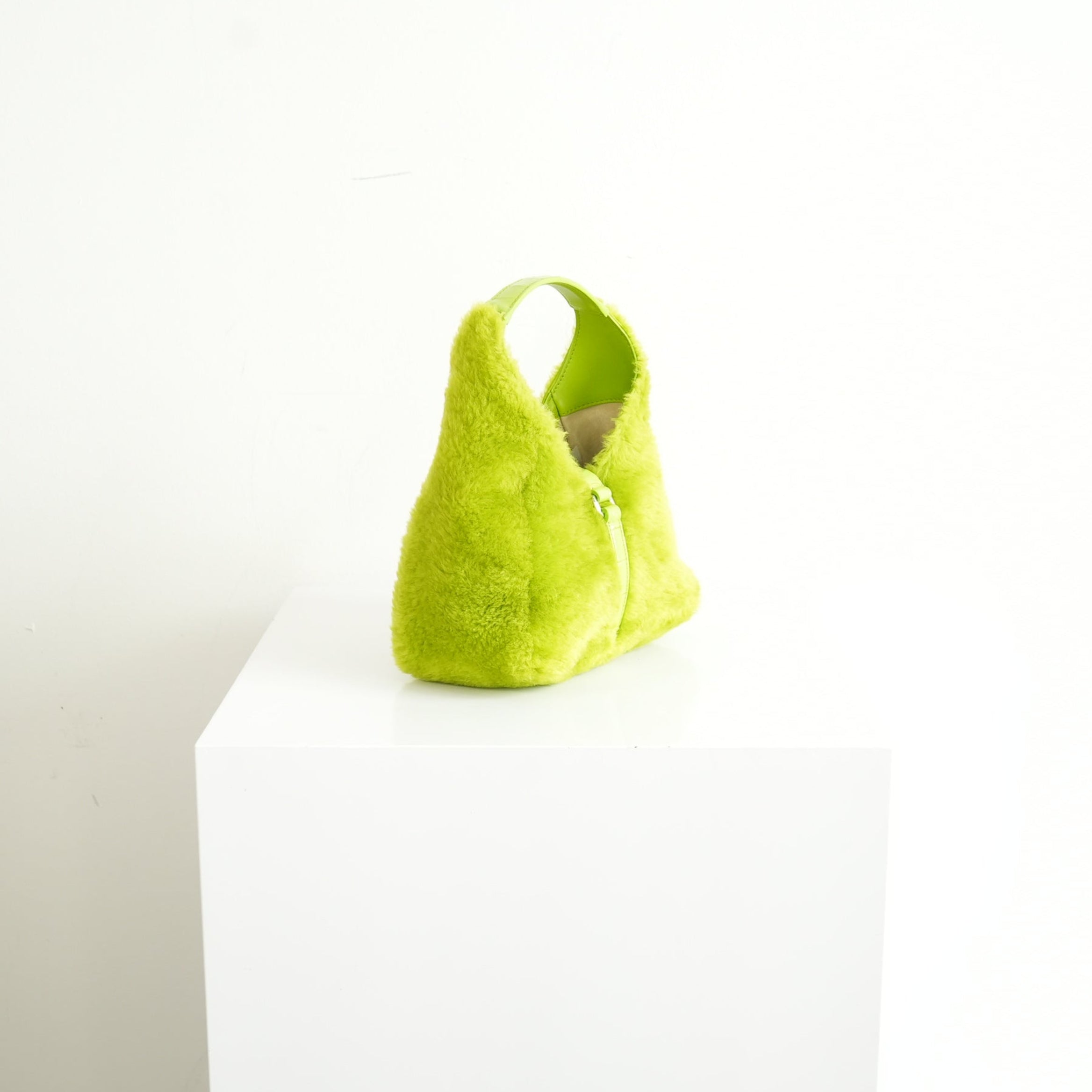 Givenchy Citrus Green Shearling Mini G-Hobo Bag