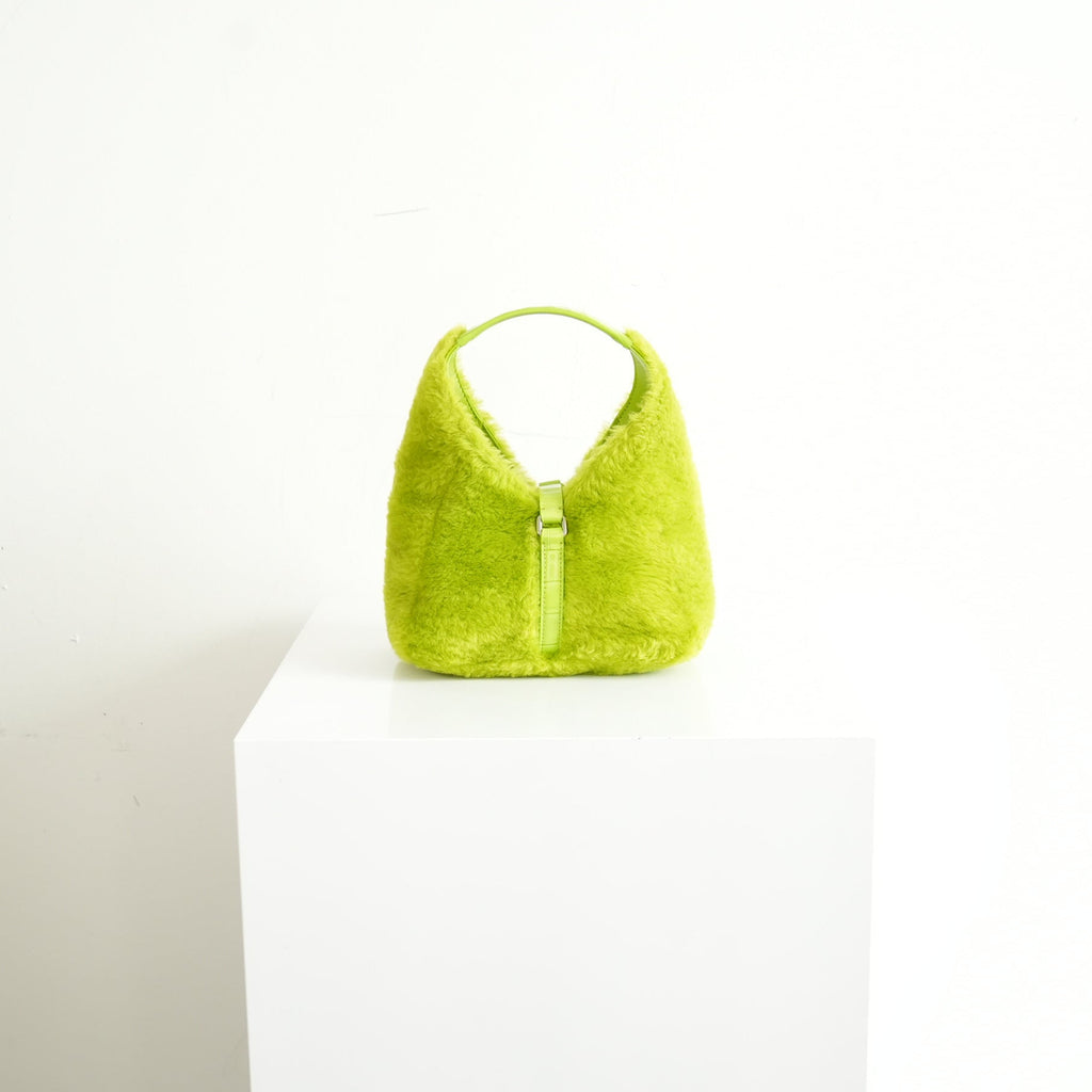 Givenchy Citrus Green Shearling Mini G-Hobo Bag