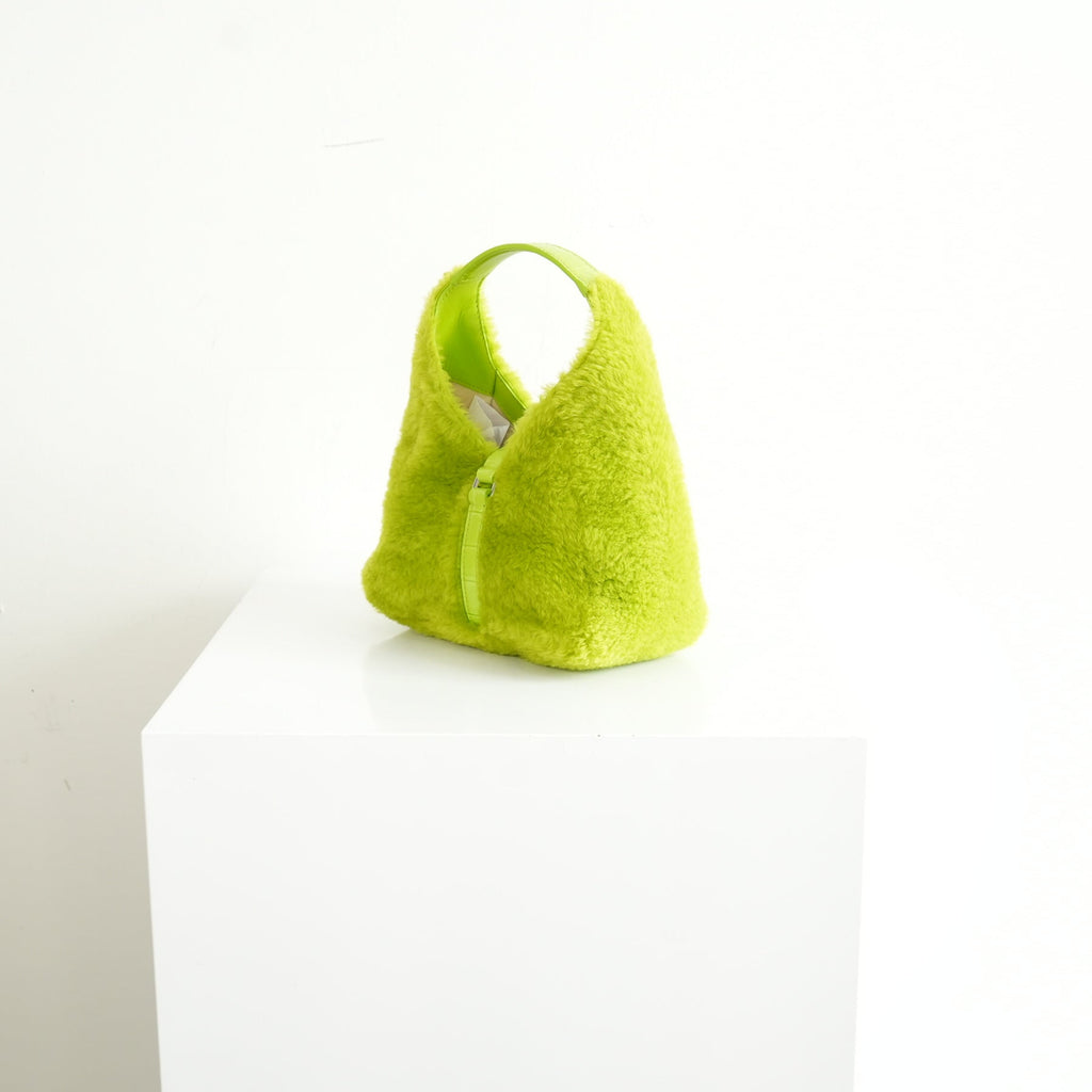 Givenchy Citrus Green Shearling Mini G-Hobo Bag